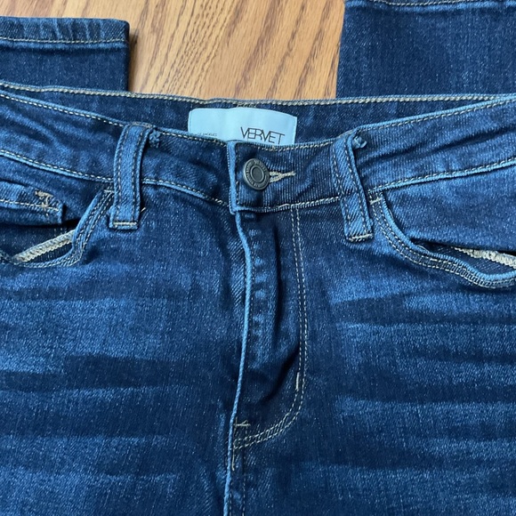 Vervet women’s Blue Denim Jeans straight leg waist 27 - Picture 2 of 4